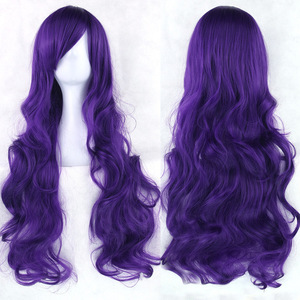 Peluca Larga y Rizada de 80cm, Multicolor, Estilo Harajuku, para Cosplay de <span class=keywords><strong>Anime</strong></span>, Material Sintético de Seda Resistente a Altas Temperaturas, Gran Venta - Product Image 3