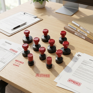 Boîtier de tampon CB Series, rond ovale, pour tampon atomique, avec poignée, compatible avec la mousse photosensible, rechargeable, pour bureau - Product Image 4