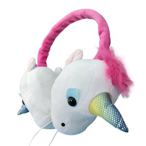 Casque d'écoute en peluche licorne KINGSTAR pour filles, cache-oreilles en fourrure d'hiver pour femmes, couvre-oreilles chauds, bandeaux pour femmes, jouets, cadeaux d'anniversaire - Product Image 1