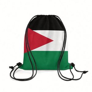 Bolsa de Palestina de Poliéster Sin Costuras, Entrega Rápida, Diseño Personalizado, con Cordón, Impresión, Regalo, Bolsa con la Bandera de Palestina - Product Image 2