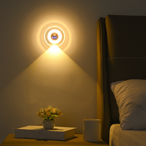 LED Mini lampada da parete Touch Control orologio Display corpo induzione luce notturna per casa camera da letto Canyon Spotlight nuovo prodotto - Product Image 5