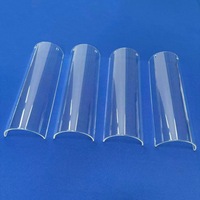 GC Custom High Purity Fused Quartz Glass Semi Tube Quartz Glass Semi Square Semiconductor Wafer Carrier High Temp Resistant Tube