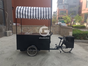 Coffee Bakery Bike Outdoor Mobile Food Trolley Cart Bakery Tricycle Snack Food Bike Cart for Sale - Product Image 6