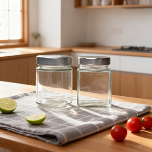 Frascos de Vidrio Transparente de 2 oz, 3 oz, 4 oz, 6 oz, 8 oz y 16 oz con Logotipo Personalizado, Envases para Flores con Tapas Metálicas - Product Image 3