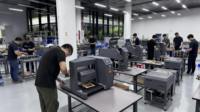 Printer tunggal untuk tas kertas mesin cetak cangkir kemasan Mini Printer karton kotak Pizza bergelombang dengan HP Printhead