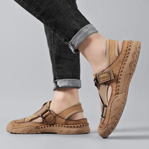 รองเท้าแตะหนังไมโครไฟเบอร์ผู้ชายลดราคา รองเท้าแตะชายหาดสำหรับฤดูร้อน คุณภาพสูง ไซส์ใหญ่พิเศษ - Product Image 4