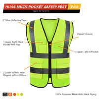 Gilet di Sicurezza Riflettente Glory Personalizzato, Impermeabile, Regolabile, Leggero e ad Alta Visibilità