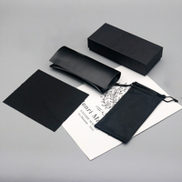 Ensemble d'emballage pour lunettes avec logo personnalisé, étui rigide pour lunettes avec boîte extérieure, pochette en microfibre et chiffon de nettoyage, coffret cadeau pour lunettes de soleil