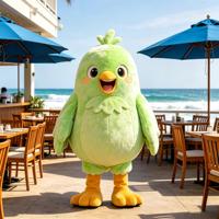 Costume de mascotte d'oiseau perroquet mignon personnalisé Leehom, MOQ 1 pièce, en peluche EVA pour adulte, avec sweat à capuche et pantalon cargo, idéal pour la publicité et les carnavals