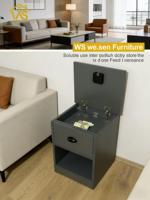 Table de chevet dissimulée durable avec compartiment secret et serrure RFID, meuble de chambre à coucher