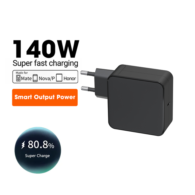 2025 140W PD GaN 1 Port Fast Charging Adapter BNR Plug Quick Wall Charger with 1 Type-C Ports