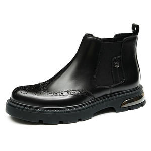 รองเท้าบูททำงานสไตล์วินเทจแบบ Amish สำหรับผู้ชาย ระดับไฮเอนด์ หรูหรา กันน้ำ แบบผูกเชือกข้อเท้า ตัดเย็บด้วยวิธี Goodyear Welted  หนังแท้คุณภาพสูง ทนทาน - Product Image 1