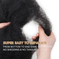 Cheveux Vierge Brésiliens Afro Crépus en Vrac Grand Paquet, Cheveux Humains Afro Crépus en Vrac pour Dreadlocks, Tresses et Extensions