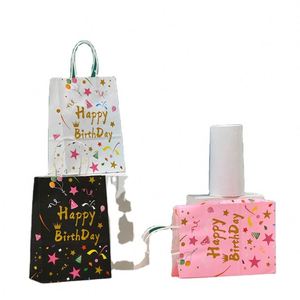 Cajas de Regalo de Papel Kraft Reciclable para Fiestas de Cumpleaños Infantiles, Estilo Clásico con Impresión Offset - Product Image 1