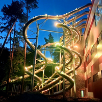 Aire de jeux extérieure en acier inoxydable 304 avec toboggan et éclairage LED, idéale pour les centres de villégiature par Cheer Amusement