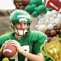 Guirlande de ballons épais Super Bowl Football, modèle 55, en film d'aluminium et chaîne de latex, pour arche de fête d'anniversaire et décoration d'événements, sans motif