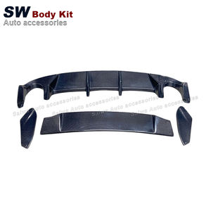 Protection de pare-chocs arrière en fibre de carbone avec séparateur de lèvre de diffuseur pour <span class=keywords><strong>Golf</strong></span> 6 VI MK6 <span class=keywords><strong>GTI</strong></span> 2010-2013, pièces et accessoires automobiles - Product Image 5