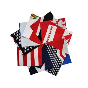 100% 면과 폴리 에스터 카리브 해 국기 두건 야외 활동을위한 국가 국기 두건 미국 국기 두건