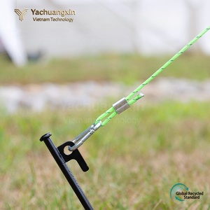 5Pc Outdoor Camping <b>Nylon</b> Rope With Carabiner Hook Portable Tent Tensioner Cord Hiking Gear All Seasons Use - Product Image 5