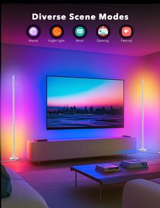 DAYBETTER Smart Home <b>LED</b> Floor Lamp BGRIC Smart <b>Corner</b> <b>Lights</b> 16 Million Colors Ambient Lighting APP Remote Music Sync Home - Product Image 6