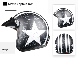 Casque de Moto visage ouvert, certifié Ece, Chopper <span class=keywords><strong>3</strong></span>/4, Vintage, pour hommes et femmes - Product Image 6