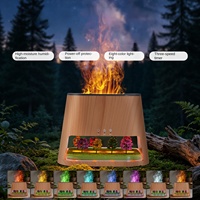 Diffuseur d'aromathérapie à flamme naturelle pour paysage miniature, ciel étoilé, chambre à coucher, usage domestique, grande production de brume, ambiance colorée