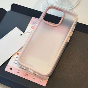 Coque de téléphone 3-en-1 antichoc, transparente, simple et colorée, compatible avec l'iPhone 16 Pro Max. - Product Image 4