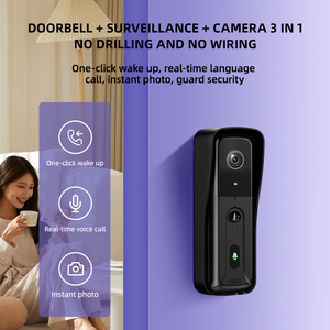 Cámara de videoportero con detección de movimiento PIR 1080P, captura automática, visión nocturna infrarroja y respuesta con un solo clic. - Product Image 5