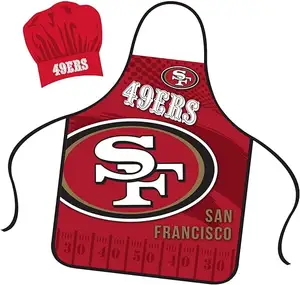 Good Quality Custom San Francisco 49ers Apron Chef Hat Set Funny Apron Gifts