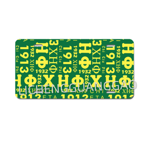 Placa de Matrícula Metálica de Alta Calidad de la Hermandad Chi Eta Phi, Etiquetas Personalizadas de Aluminio para Automóviles de 6x12 Pulgadas, Ajuste Universal - Product Image 1