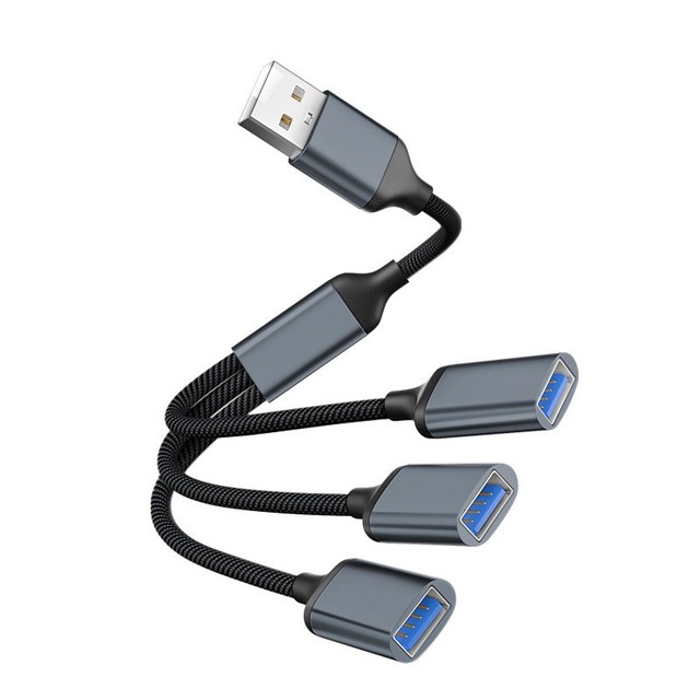 1 in 3 OUT USB/USB C Splitter Cable 27cm | USB 2.0 Type C to 3 Female Ports | Data Charging Hub for PC OTG HUB Splitter