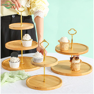 Support à Gâteau à 2 Niveaux Plateau à Dessert Taille 27.7x19.5cm