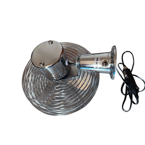 Haute qualité Chrome 8 ''<span class=keywords><strong>voiture</strong></span> USB refroidisseur d'air ventilateurs ventilateurs électriques robustes pour véhicule Auto camion Forklift-DC12V 24V robuste - Product Image 4