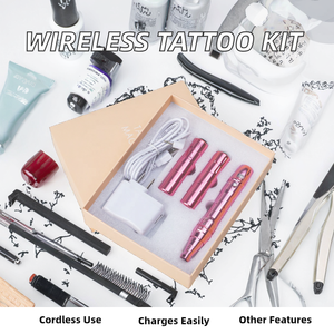 Máquina de Tatuaje Cosmético Inalámbrica Recargable de Acero Inoxidable para Microblading de Cejas y Labios PMU - Product Image 2