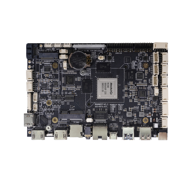 Full Function Rockchip RK3588 Motherboard 8GB DDR4 32GB EMMC SATA 8K Video Input 6TOPs NPU New Integrated GPU Edge AI Computing