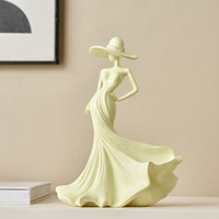 Sculpture créative de femme sexy en cyan, artisanat en résine, ornement de bureau, décoration de la maison, salon, bureau, décoration de table, figurine, cadeaux