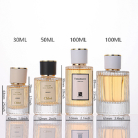 Flacon de parfum vide en verre transparent haute qualité 30ml 50ml avec pulvérisateur et emballage personnalisé pour marque privée
