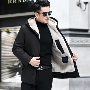 Men's Winter Faux <b>Fur</b> Hooded <b>Parka</b> with Artificial <b>Fur</b> Lining, Warm, Thick, Windproof, Outdoor Jacket - Product Image 4