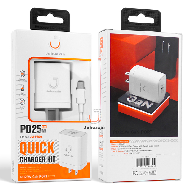 JUHUAXIN PD 25W USB Type-C Super Fast Charger for Sam S23/S22/S21/S20 Camera & Earphone Use