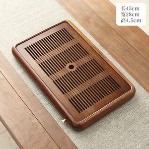 Bandejas de madera maciza al por mayor para uso doméstico y de oficina, bandejas para almacenamiento y drenaje de agua, mesas de madera para té con diseño de ala de pollo. - Product Image 5