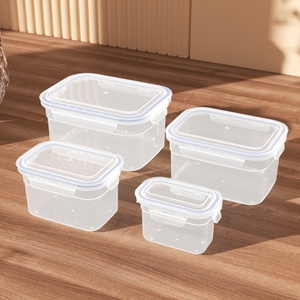 LIHONG Clear Home Organization Kitchen Pantry Cereal Dispenser Storage Containers with Lids Can Foldable