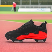 Chaussures de baseball d'entraînement pour hommes de la marque FUYING, modèle FUYING--5, en cuir microfibre, avec ressort métallique, vente en gros