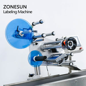 Aplicador de etiquetas autoadhesivas cuadradas de superficie plana automático ZONESUN, máquina etiquetadora de botellas de lado superior con codificador de Fecha - Product Image 2