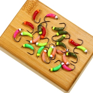 Cabeza de cuenta de <span class=keywords><strong>tungsteno</strong></span> de hundimiento rápido, ninfa, moscas luminosas, gusano Scud, Mosca, caddis, cebos para insectos, señuelo de pesca de trucha - Product Image 1