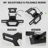 Soporte de matrícula de aluminio CNC para Kawasaki Ninja 250 400 Z250 Z300 Z400 2018-2025, kit de eliminación de guardabarros trasero (Tail Tidy)
