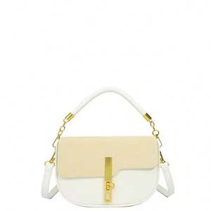 Bolso de Mano con Letras Coloridas 2025, Diseño de Color Sólido y Estampado Combinados para Combinar con la Vida Diaria - Product Image 5