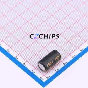 Condensateur électrolytique en aluminium à montage traversant (THT), 87EC0179, D10xL18mm, 33uF, 20%, 400V, 440mA-120Hz - Product Image 1