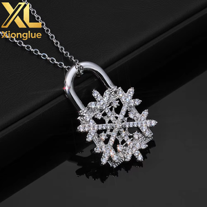 Dazzling <b>Men</b> Jewelry <b>Silver</b> Tone Snowflake Pendant <b>Necklace</b> <b>for</b> Festive Occasions - Product Image 4