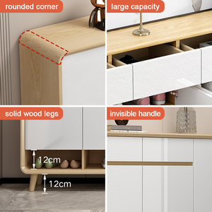 Étagère à <span class=keywords><strong>chaussures</strong></span> en bois moderne avec étagères réglables et <span class=keywords><strong>banc</strong></span> pour le salon, meuble de rangement pour <span class=keywords><strong>chaussures</strong></span> - Product Image 6
