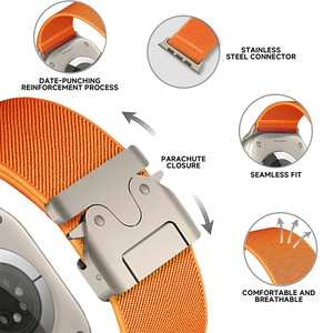 Correa Elástica de Nailon Tipo Paracaídas para <span class=keywords><strong>Apple</strong></span> Watch Ultra 3, Correa de 49mm 46mm 42mm - Product Image 2